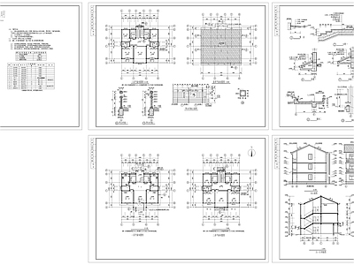 现代别墅建筑 三层别墅 别墅 独栋别墅 自建房 合院别墅 建筑设计说明 施工图