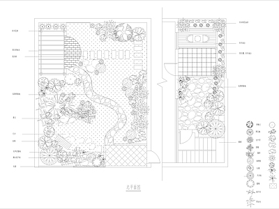 现代庭院 庭院景观设计 花园庭院 农村庭院 别墅庭院 施工图