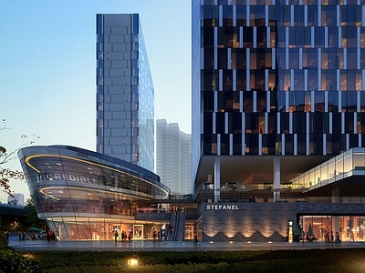 现代风格商业空间效果图