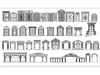 欧式窗 别墅欧式门窗头 别墅欧式门顶装饰 欧式风格门窗套 欧式别墅门楣设计 别墅门窗门头造型 施工图