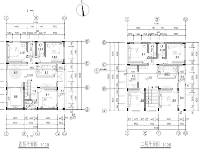 新中式简欧别墅建筑 自建房 独栋别墅 三层别墅 小别墅 农村别墅 施工图