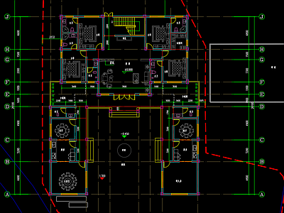 新中式别墅建筑 三层别墅 农村别墅 独栋别墅 自建房 施工图
