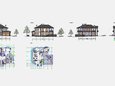 现代别墅建筑 别墅2025 别墅设计 建筑设计 施工图