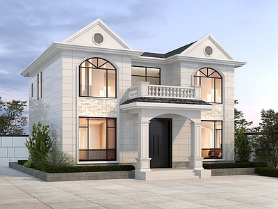 现代欧式别墅建筑 二层别墅 农村别墅 独栋别墅 自建房 施工图