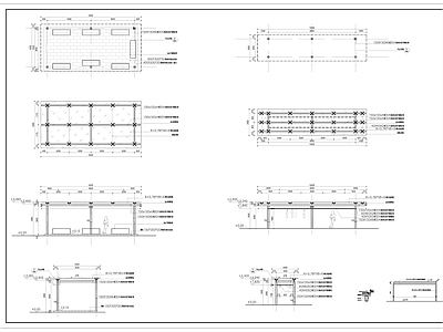 现代廊架 阳光挡雨棚做法 晾晒杆晾衣杆 别墅庭院风雨连廊 玻璃廊架 钢结构廊架 施工图