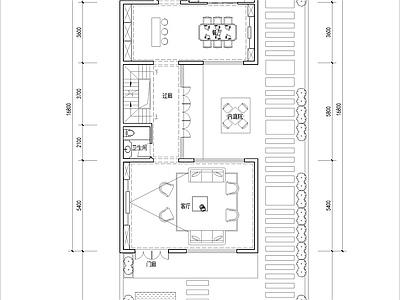 现代新中式别墅建筑 新中式合院户型 200平合院户型 合院别墅户型设计 现代合院别墅户型 三层别墅 施工图