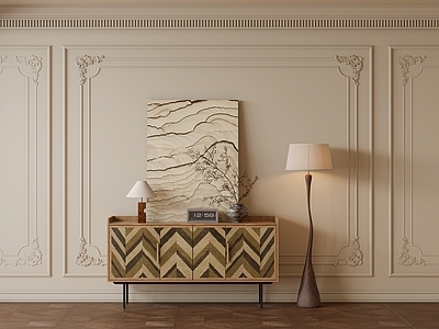 复古中古斗柜 边柜 装饰柜装饰画 装饰柜组合