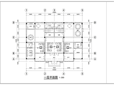 现代别墅建筑 小别墅 农村别墅 独栋别墅 自建房 双拼别墅 施工图