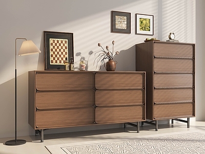 中古新中式斗柜 边柜 餐边柜 五斗柜 矮柜 中古风边柜斗柜