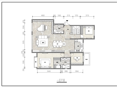 四居 大户型 三层大别墅 三层洋房 洋房大户型 大户型设计 施工图