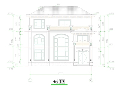 现代中式别墅建筑 三层别墅 独栋别墅 农村别墅 自建房 小别墅 施工图
