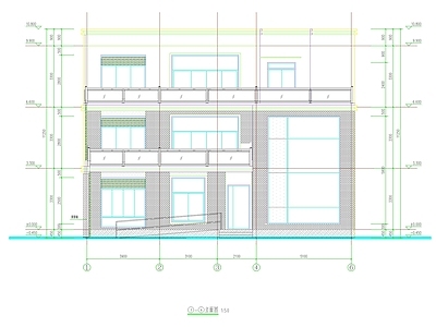 现代中式别墅建筑 独栋别墅 三层别墅 农村别墅 小别墅 自建房 施工图