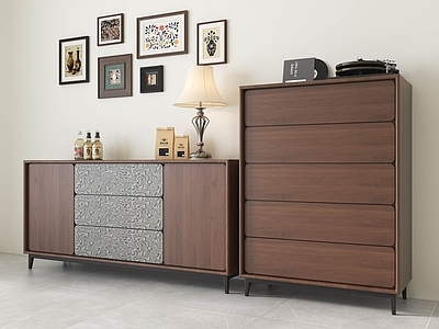 意式中古餐边柜 意式边柜 中古风餐边柜 斗柜 端景柜餐边柜 矮柜