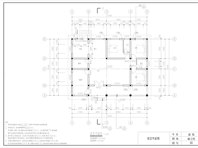 中式新中式别墅建筑 15X11米 一层别墅 小别墅 自建房 农村别墅 施工图