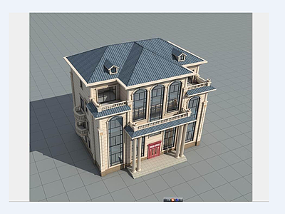 欧式简欧别墅建筑 19X15米 四层别墅 独栋别墅 自建房 农村别墅 施工图