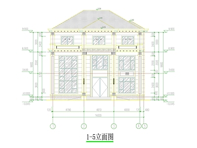 现代中式住宅楼建筑 三层别墅 自建房 单独别墅 农村别墅 施工图