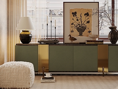 现代意式餐边柜 餐边柜摆件 边柜 矮柜 装饰柜 斗柜