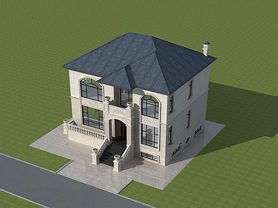 欧式简欧别墅建筑 12X11米 三层别墅 独栋别墅 自建房 农村别墅 施工图