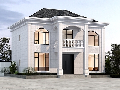 现代欧式别墅建筑 二层别墅 农村别墅 独栋别墅 自建房 施工图
