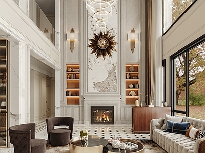 别墅 法式别墅全套施工 图丨效果图 施工图