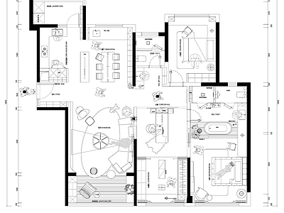 别墅 别墅豪宅 样板间 工程平面设计图 别墅平面布置图 施工图
