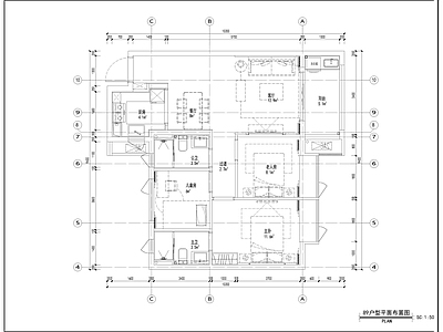 样板间 89平样板间 精装修 全 施工图