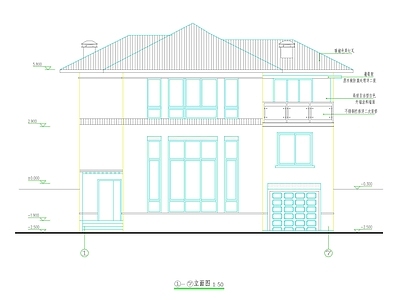 现代新中式别墅建筑 三层别墅 农村别墅 自建房 独栋别墅 小别墅 施工图