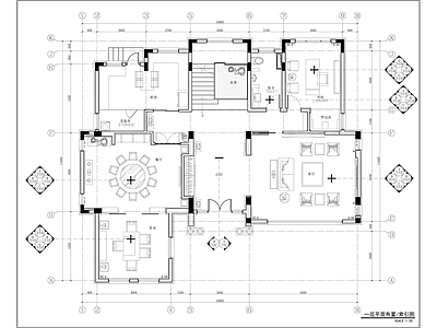 别墅 复式 500平三层豪宅 中式简约 三层私宅全套图纸 别墅豪宅 施工图