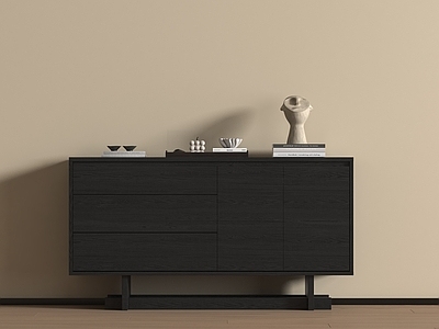 现代极简斗柜 现代极简斗柜 玄关边柜 斗柜 台灯