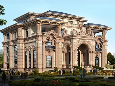 幕墙结构 石材 欧式自建别墅 施工图