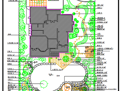 现代庭院 别墅庭院种植设计 施工图