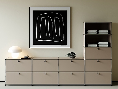 现代中古斗柜 矮柜 边柜 五斗柜