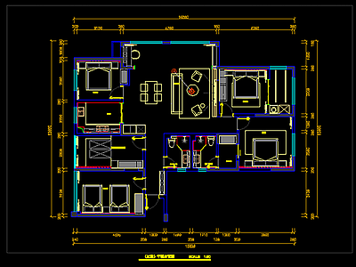 样板间 家装 5室1厅2卫 施工图