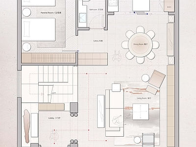 别墅 神无月空间设计 彩平图 户型优化 自建房 别墅平面图 施工图