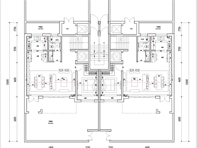 现代新中式别墅建筑 未来社区叠拼户型 180三面宽叠拼 4F叠拼户型 好房子叠拼设计 施工图
