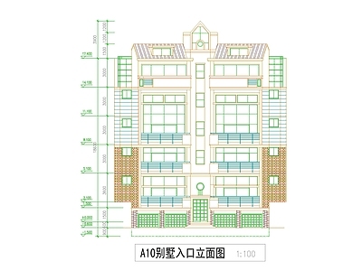 中式新中式别墅建筑 农村别墅 四层别墅 小别墅 独栋别墅 自建房 施工图