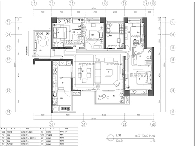 电气图 样板间电气图 施工图