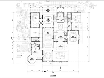 现代新中式别墅建筑 新中式合院别墅 1500独栋合院 未来社区合院别墅 独栋合院全套图纸 施工图
