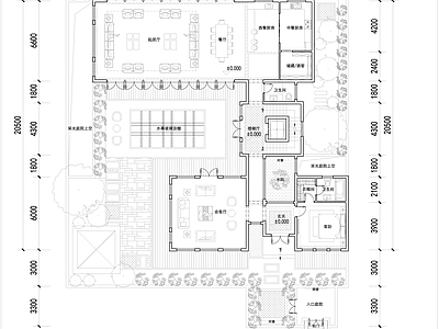 现代新中式别墅建筑 新中式合院别墅 未来社区合院别墅 合院户型全套平面 三层合院别墅 500平合院别墅 施工图