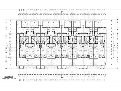 现代新中式别墅建筑 六层叠拼全套户型 未来社区叠拼设计 独立电梯叠墅户型 施工图