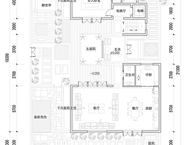 现代新中式别墅建筑 新中式合院户型 未来社区合院别墅 320合院户型 三层合院户型全套 施工图