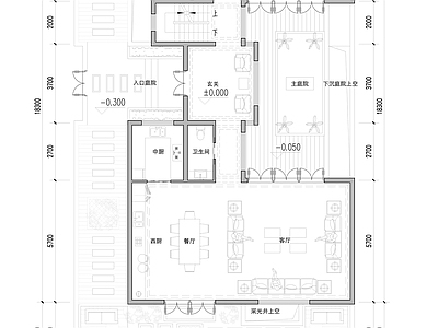 现代新中式别墅建筑 新中式合院户型 未来社区合院别墅 290合院户型 三层合院户型全套 施工图