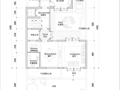 现代新中式别墅建筑 新中式合院户型 未来社区合院别墅 220合院户型 三层合院户型全套 施工图