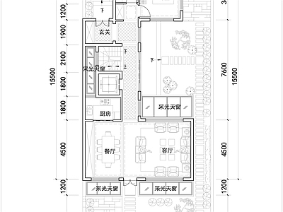 现代新中式别墅建筑 新中式合院别墅 未来社区合院别墅 150合院户型 三层合院户型全套 施工图