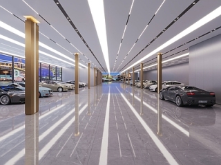 现代极简汽车展厅【ID:1208376149】