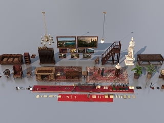 中古风家具展厅 中世纪家具【ID:1214895678】