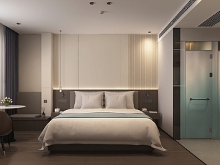 现代简约酒店客房【ID:1215322560】