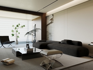 极简家居客厅 现代极简客厅 现代轻奢客厅 现代简约客厅 现代意式客厅 沙发背景墙洗衣机【ID:1215370415】