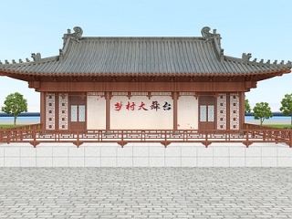 中式古建古建 中式建筑 古建筑 百姓大舞台 戏台【ID:1234685735】