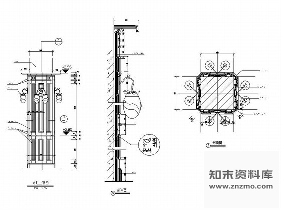 图块/节点酒吧欧式方柱详图